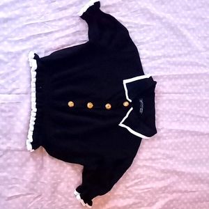 Shein medium black top with white trim